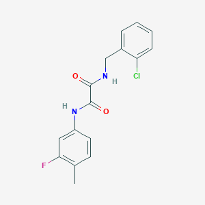 molecular formula C16H14ClFN2O2 B2718474 N1-(2-氯苯甲基)-N2-(3-氟-4-甲基苯基)草酰胺 CAS No. 941940-76-7
