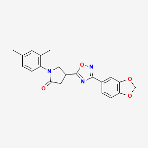 4-[3-(1,3-Benzodioxol-5-yl)-1,2,4-oxadiazol-5-yl]-1-(2,4-dimethylphenyl)-2-pyrrolidinone
