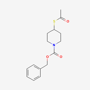 molecular formula C15H19NO3S B2718481 Benzyl 4-(acetylthio)piperidine-1-carboxylate CAS No. 146827-60-3