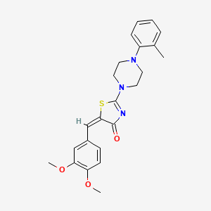 (E)-5-(3,4-dimethoxybenzylidene)-2-(4-(o-tolyl)piperazin-1-yl)thiazol-4(5H)-one