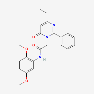 molecular formula C22H23N3O4 B2718497 N-(2,5-dimethoxyphenyl)-2-(4-ethyl-6-oxo-2-phenylpyrimidin-1(6H)-yl)acetamide CAS No. 1260925-50-5