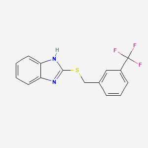 molecular formula C15H11F3N2S B2718500 2-((3-(trifluoromethyl)benzyl)thio)-1H-benzo[d]imidazole CAS No. 353261-26-4