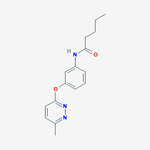 molecular formula C16H19N3O2 B2718502 N-(3-((6-甲基吡啶-3-基)氧基)苯基)戊酰胺 CAS No. 1203372-34-2