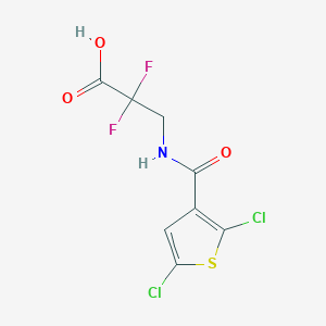 3-[(2,5-Dichlorothiophene-3-carbonyl)amino]-2,2-difluoropropanoic acid