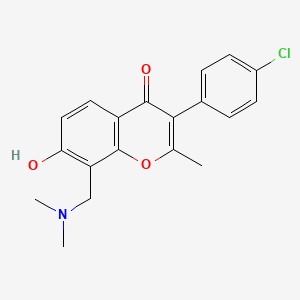 molecular formula C19H18ClNO3 B2718517 3-(4-氯苯基)-8-((二甲胺)甲基)-7-羟基-2-甲基-4H-香豆素-4-酮 CAS No. 848058-59-3