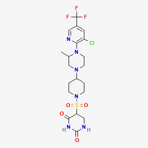 5-[4-[4-[3-Chloro-5-(trifluoromethyl)pyridin-2-yl]-3-methylpiperazin-1-yl]piperidin-1-yl]sulfonyl-1,3-diazinane-2,4-dione