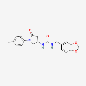 1-(Benzo[d][1,3]dioxol-5-ylmethyl)-3-(5-oxo-1-(p-tolyl)pyrrolidin-3-yl)urea