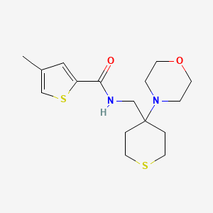 4-Methyl-N-[(4-morpholin-4-ylthian-4-yl)methyl]thiophene-2-carboxamide