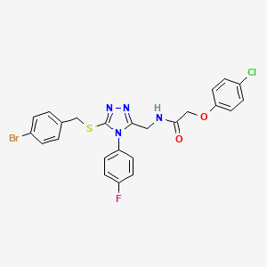 N-((5-((4-bromobenzyl)thio)-4-(4-fluorophenyl)-4H-1,2,4-triazol-3-yl)methyl)-2-(4-chlorophenoxy)acetamide