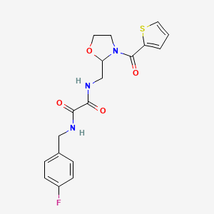 N''-(4-fluorobenzyl)-N-[[3-(2-thenoyl)oxazolidin-2-yl]methyl]oxamide