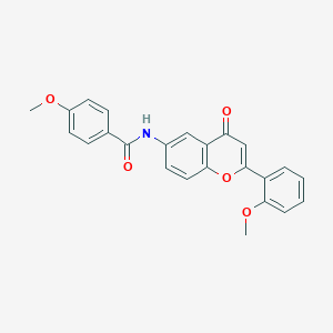 molecular formula C24H19NO5 B2718535 4-methoxy-N-(2-(2-methoxyphenyl)-4-oxo-4H-chromen-6-yl)benzamide CAS No. 923257-29-8