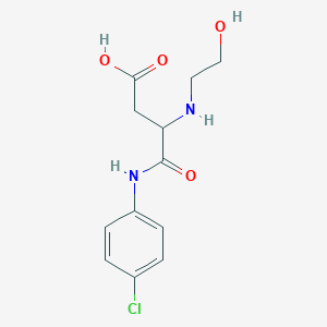 molecular formula C12H15ClN2O4 B2718539 N-(4-氯苯基)-N~2~-(2-羟基乙基)-α-天冬氨酸 CAS No. 2096495-92-8