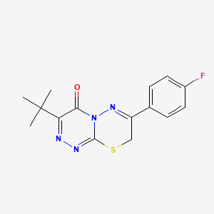 3-(tert-butyl)-7-(4-fluorophenyl)-[1,2,4]triazino[3,4-b][1,3,4]thiadiazin-4(8H)-one