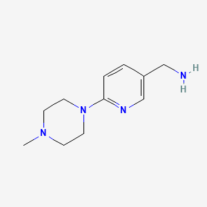 molecular formula C11H18N4 B2718557 [6-(4-甲基哌嗪-1-基)吡啶-3-基]甲胺 CAS No. 767628-83-1