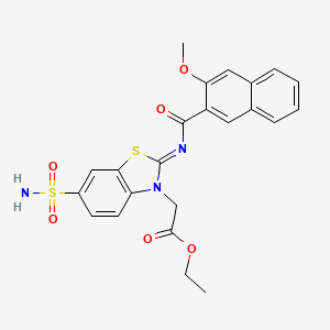 (Z)-ethyl 2-(2-((3-methoxy-2-naphthoyl)imino)-6-sulfamoylbenzo[d]thiazol-3(2H)-yl)acetate