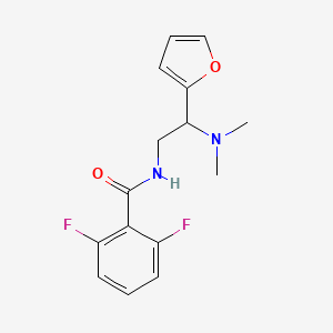 molecular formula C15H16F2N2O2 B2718564 N-(2-(dimethylamino)-2-(furan-2-yl)ethyl)-2,6-difluorobenzamide CAS No. 1206989-40-3