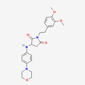 1-(3,4-Dimethoxyphenethyl)-3-((4-morpholinophenyl)amino)pyrrolidine-2,5-dione