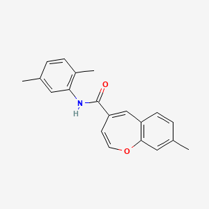 N-(2,5-dimethylphenyl)-8-methyl-1-benzoxepine-4-carboxamide