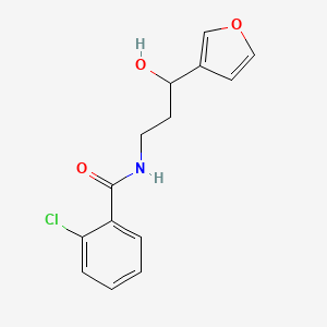2-chloro-N-(3-(furan-3-yl)-3-hydroxypropyl)benzamide