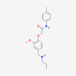 molecular formula C20H26N2O3 B271859 2-{2-methoxy-4-[(propylamino)methyl]phenoxy}-N-(4-methylphenyl)acetamide 