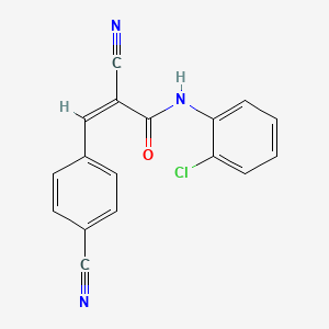 (Z)-N-(2-Chlorophenyl)-2-cyano-3-(4-cyanophenyl)prop-2-enamide