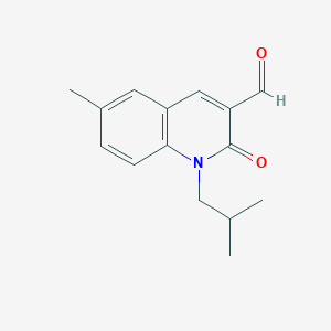 6-Methyl-1-(2-methylpropyl)-2-oxoquinoline-3-carbaldehyde