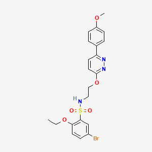 molecular formula C21H22BrN3O5S B2718601 5-bromo-2-ethoxy-N-(2-((6-(4-methoxyphenyl)pyridazin-3-yl)oxy)ethyl)benzenesulfonamide CAS No. 1005295-81-7