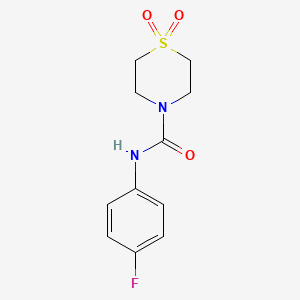 N-(4-fluorophenyl)-1,1-dioxo-1,4-thiazinane-4-carboxamide
