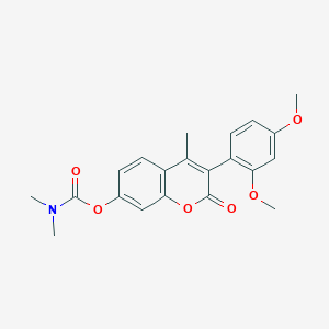 molecular formula C21H21NO6 B2718606 3-(2,4-dimethoxyphenyl)-4-methyl-2-oxo-2H-chromen-7-yl dimethylcarbamate CAS No. 859670-11-4