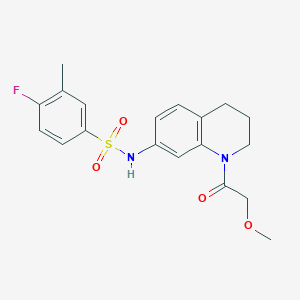 4-fluoro-N-(1-(2-methoxyacetyl)-1,2,3,4-tetrahydroquinolin-7-yl)-3-methylbenzenesulfonamide