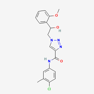 molecular formula C19H19ClN4O3 B2718615 N-(4-氯-3-甲基苯基)-1-[2-羟基-2-(2-甲氧基苯基)乙基]-1H-1,2,3-噻唑-4-羧酰胺 CAS No. 1396859-55-4
