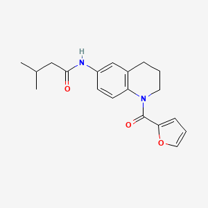 molecular formula C19H22N2O3 B2718618 N-[1-(furan-2-carbonyl)-3,4-dihydro-2H-quinolin-6-yl]-3-methylbutanamide CAS No. 941871-10-9