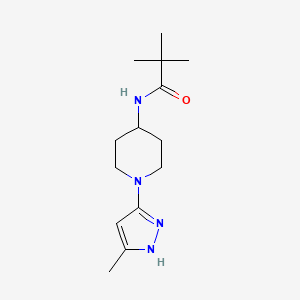 molecular formula C14H24N4O B2718624 N-(1-(5-methyl-1H-pyrazol-3-yl)piperidin-4-yl)pivalamide CAS No. 2034207-95-7