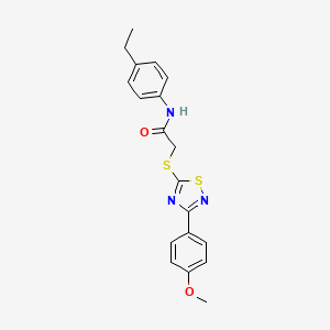 molecular formula C19H19N3O2S2 B2718629 N-(4-ethylphenyl)-2-((3-(4-methoxyphenyl)-1,2,4-thiadiazol-5-yl)thio)acetamide CAS No. 864922-22-5