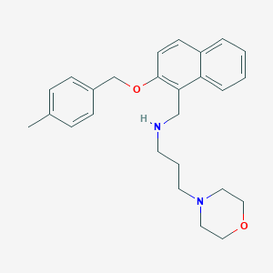 molecular formula C26H32N2O2 B271864 N-({2-[(4-methylbenzyl)oxy]-1-naphthyl}methyl)-N-[3-(4-morpholinyl)propyl]amine 