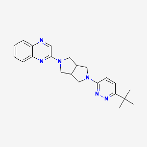 molecular formula C22H26N6 B2718640 2-[2-(6-Tert-butylpyridazin-3-yl)-1,3,3a,4,6,6a-hexahydropyrrolo[3,4-c]pyrrol-5-yl]quinoxaline CAS No. 2415553-42-1