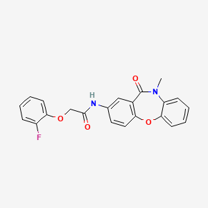 2-(2-fluorophenoxy)-N-(10-methyl-11-oxo-10,11-dihydrodibenzo[b,f][1,4]oxazepin-2-yl)acetamide