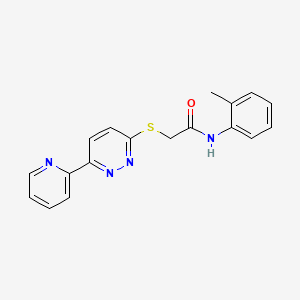 2-((6-(pyridin-2-yl)pyridazin-3-yl)thio)-N-(o-tolyl)acetamide