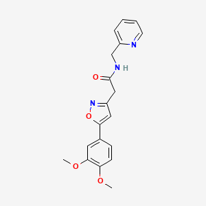 2-(5-(3,4-dimethoxyphenyl)isoxazol-3-yl)-N-(pyridin-2-ylmethyl)acetamide