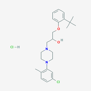 1-(2-(Tert-butyl)phenoxy)-3-(4-(5-chloro-2-methylphenyl)piperazin-1-yl)propan-2-ol hydrochloride