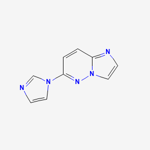 molecular formula C9H7N5 B2718657 1-{imidazo[1,2-b]pyridazin-6-yl}-1H-imidazole CAS No. 2320537-95-7