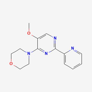 molecular formula C14H16N4O2 B2718661 Methyl 4-morpholino-2-(2-pyridinyl)-5-pyrimidinyl ether CAS No. 338772-34-2