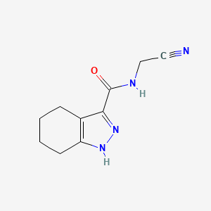 molecular formula C10H12N4O B2718668 N-(Cyanomethyl)-4,5,6,7-tetrahydro-1H-indazole-3-carboxamide CAS No. 2158700-75-3