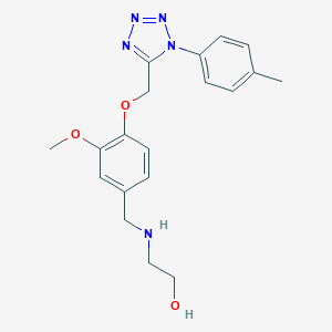 molecular formula C19H23N5O3 B271867 2-[(3-methoxy-4-{[1-(4-methylphenyl)-1H-tetraazol-5-yl]methoxy}benzyl)amino]ethanol 