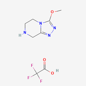 molecular formula C8H11F3N4O3 B2718671 3-Methoxy-5,6,7,8-tetrahydro-[1,2,4]triazolo[4,3-a]pyrazine 2,2,2-trifluoroacetate CAS No. 723286-83-7