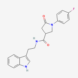 1-(4-fluorophenyl)-N-[2-(1H-indol-3-yl)ethyl]-5-oxo-3-pyrrolidinecarboxamide
