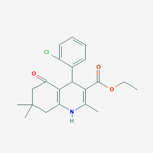 Ethyl 4-(2-chlorophenyl)-2,7,7-trimethyl-5-oxo-1,4,5,6,7,8-hexahydroquinoline-3-carboxylate