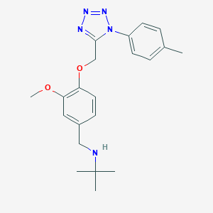 molecular formula C21H27N5O2 B271868 N-(tert-butyl)-N-(3-methoxy-4-{[1-(4-methylphenyl)-1H-tetraazol-5-yl]methoxy}benzyl)amine 
