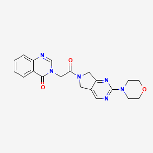 molecular formula C20H20N6O3 B2718680 3-(2-(2-morpholino-5H-pyrrolo[3,4-d]pyrimidin-6(7H)-yl)-2-oxoethyl)quinazolin-4(3H)-one CAS No. 2034254-63-0