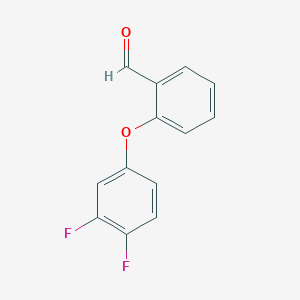 molecular formula C13H8F2O2 B2718685 2-(3,4-Difluorophenoxy)benzenecarbaldehyde CAS No. 289717-89-1